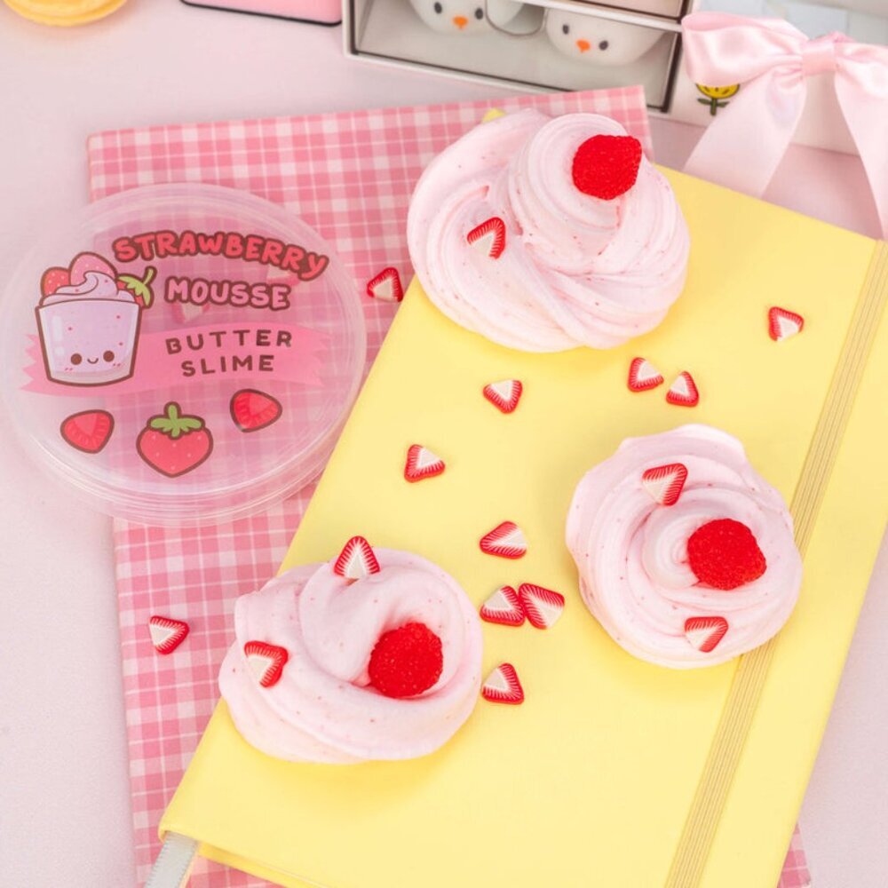 Strawberry Mousse Fluffy Butter Slime - Picture 7 of 7